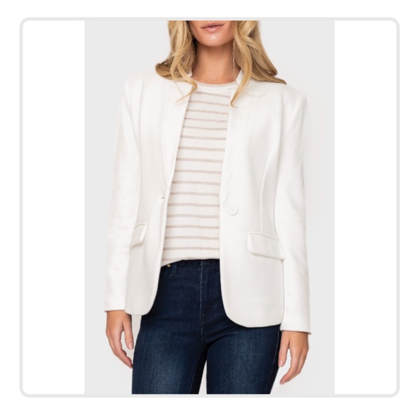 Gibsonlook Notch Collar Blazer Oatmeal NWT - Picture 4 of 10